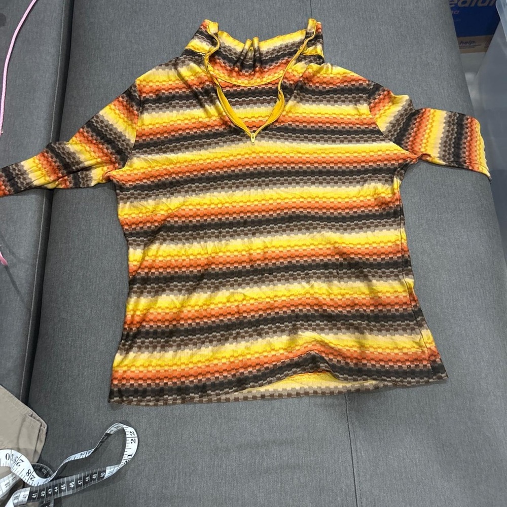 Striped Kids Shirt in Yellow and Brown
